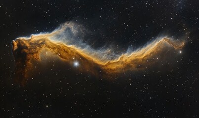Wall Mural - a long, thin, orange and blue line of stars