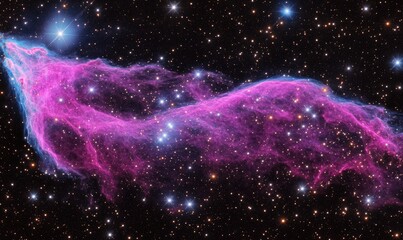 Wall Mural - a purple and blue cloud of gas and dust in space