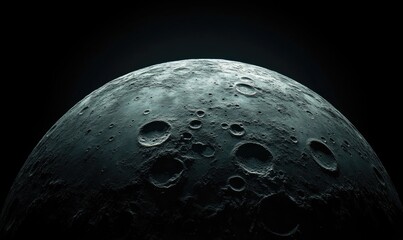 Wall Mural - a close up of a moon with many craters on it