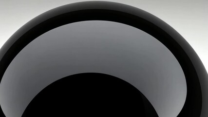 Poster - black spherical object on smooth surface generative ai