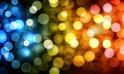 Wall Mural - Colorful Abstract Bokeh Background with Soft Lights and Vibrant Shapes Creating a Dreamy Atmosphere Perfect for Celebratory Events and Artistic Projects