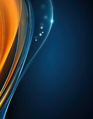 Poster - A vibrant abstract representation of blue and orange smoke swirling together. creating a dynamic contrast that evokes energy and movement. suitable for backgrounds or artistic projects