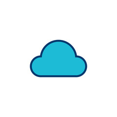 Poster - Cloud icon vector isolated on white background. cloud computing icon
