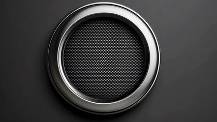 Poster - Monochrome Circular Design With Textured Center Generative AI