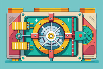 Poster - a vibrant and imaginative vault design showcases unique, oversized features with playful colors and 
