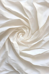 Poster - Textured white fabric spiral creates a soft and elegant visual effect