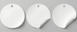 © Aitfatoul - Circle adhesive symbols. , isolated rounded plastic mockup,   mur, web, blanc, icône, formulaire, signes