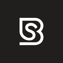 Poster - initial letter sb, negative space logo.
