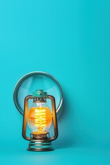 Poster - A speech bubble acting as a magnifying glass revealing a glowing lantern, symbolizing focus on culture