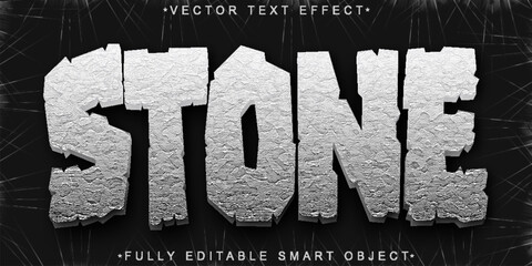 Poster - Stone Vector Fully Editable Smart Object Text Effect