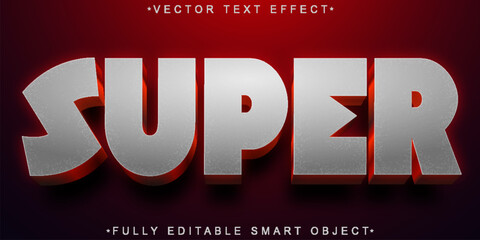 Poster - Cartoon Super Vector Fully Editable Smart Object Text Effect