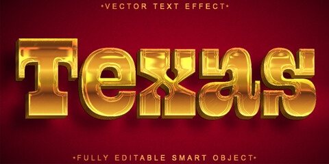Poster - Brown Texas Vector Fully Editable Smart Object Text Effect