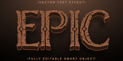 Poster - Brown Epic Vector Fully Editable Smart Object Text Effect