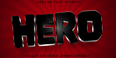 Poster - Red Worn Warrior Hero Vector Fully Editable Smart Object Text Effect