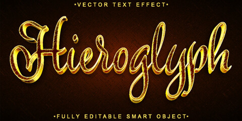 Poster - Hieroglyph Vector Fully Editable Smart Object Text Effect