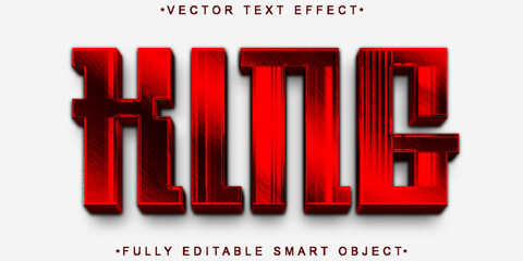 Poster - Red Luxury King Historic Vector Fully Editable Smart Object Text Effect
