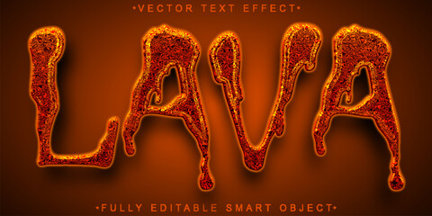 Poster - Hot Lava Vector Fully Editable Smart Object Text Effect