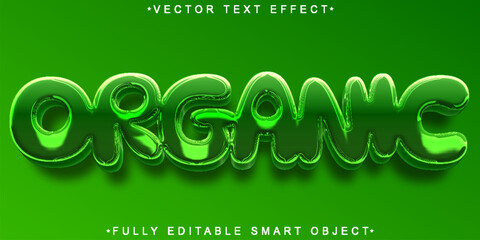Poster - Green Organic Shiny Vector Fully Editable Smart Object Text Effect