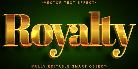 Poster - Shiny Golden Royalty Vector Fully Editable Smart Object Text Effect