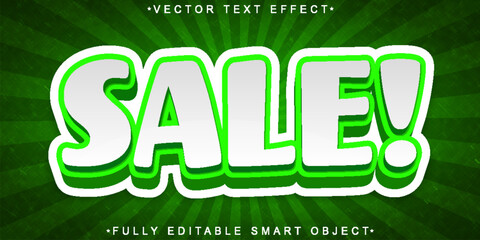 Poster - Green Sale Vector Fully Editable Smart Object Text Effect