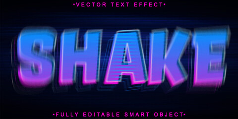 Poster - Cartoon Shake Vector Fully Editable Smart Object Text Effect