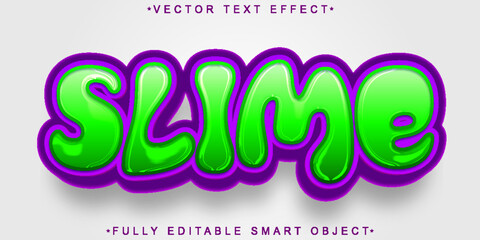 Poster - Green Slime Vector Fully Editable Smart Object Text Effect