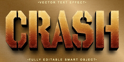 Poster - Worn Crash Crack Vector Fully Editable Smart Object Text Effect