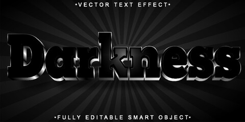 Poster - Black Darken Darkness Vector Fully Editable Smart Object Text Effect