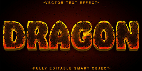 Poster - Dragon Vector Fully Editable Smart Object Text Effect