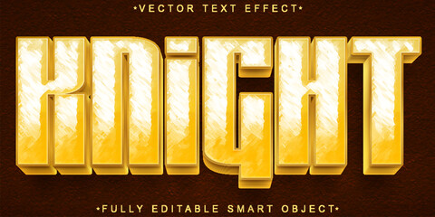 Poster - Knight Vector Fully Editable Smart Object Text Effect