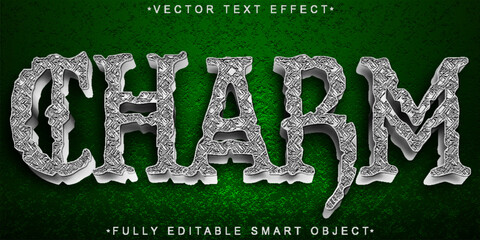 Poster - Green Glitter Magic Vector Fully Editable Smart Object Text Effect