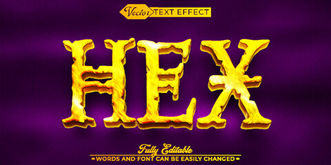 Hex Vector Editable Text Effect Template