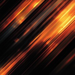 Fototapete - Fiery Abstract: Dynamic Composition of Diagonal Orange and Black Lines Creates a Sense of Motion and Energy