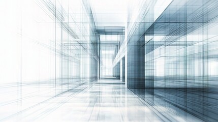 Poster - Abstract Construction Perspective with Architectural Elements and Structure
