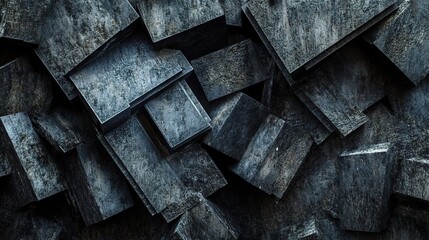 Poster - Abstract Dark Concrete Art with 3D Rough Structure for Design