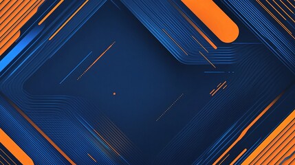 Poster - Dynamic Blue Minimal Geometric Background with Vibrant Accents