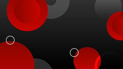 Poster - minimalist black white and red gradient vector illustration featuring an abstract geometric background with simple shapes vector illustration