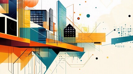 Poster - Abstract Geometric Design for Company Brochure Visuals