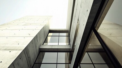 Poster - Low Angle Architectural Perspective of Modern Building Design