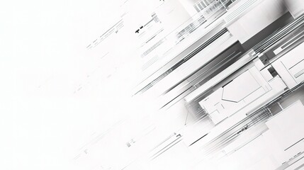 Poster - Abstract Architectural Design with Geometric Elements and Construction Details