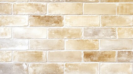 Poster - Light beige brick wall with a soft pastel tone and subtle texture, creating a warm and inviting background.
