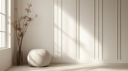 Poster - Modern off-white wall with gentle lines, ideal for minimalist designs and spacious enough for adding visuals.