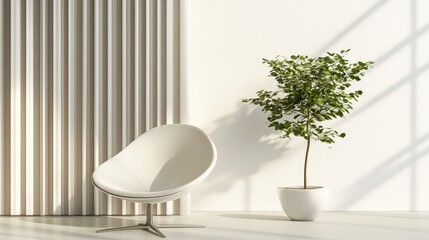Poster - Modern off-white wall with gentle lines, ideal for minimalist designs and spacious enough for adding visuals.