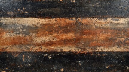 Poster - Rustic terracotta brick wall with rough, porous textures and deep earthy tones.