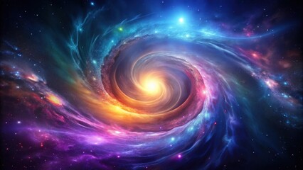 Wall Mural - Cosmic Swirl A Vibrant Nebula's Celestial Dance of Light and Color