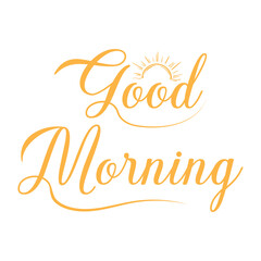  beautiful text Good morning on a isolated background