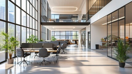 Poster - Bright Modern Office Interior Design for Creative Workspaces
