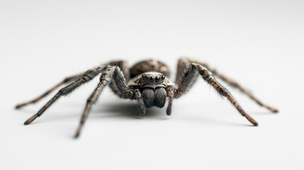 Wall Mural - Spider web on white background