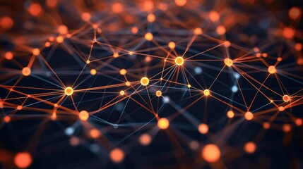 Poster - Abstract Network Connection: Illuminated Nodes and Intertwined Lines