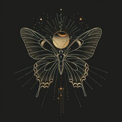 Wall Mural - surreal aesthetic butterfly logo art invertebrate chandelier.
